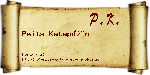 Peits Katapán névjegykártya